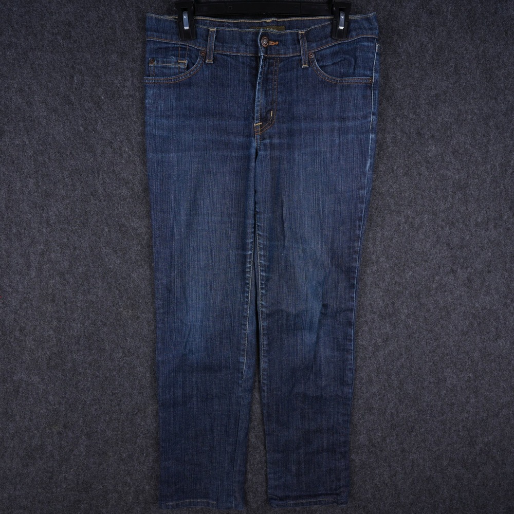 Vintage David Kahn Straight Leg Jeans Womens 6 Blue Good Distressed Hem